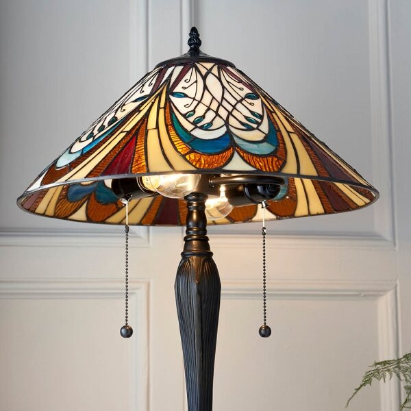 Endon 64163 - Stolní lampa Tiffany HECTOR 2xE27/60W/230V pr. 40 cm