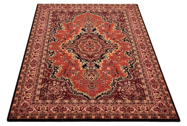 Kusový koberec vlněný Agnella Isfahan Almas Černý / Červený Rozměr: 160x240 cm