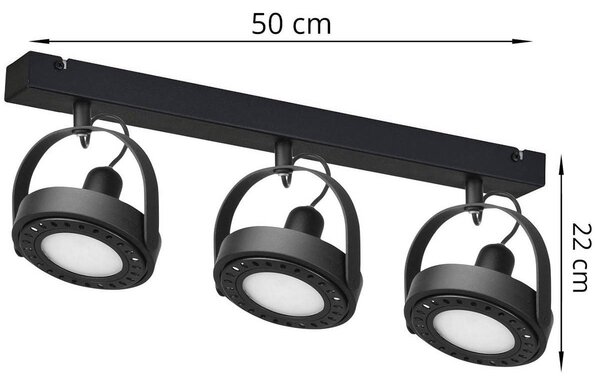 Bodové svítidlo Chest, 3x LED Max. 9w, (výběr ze 2 barev), (možnost polohování)