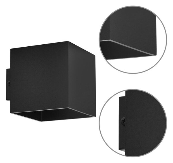 Nástěnné svítidlo Cube, 1x kovové stínítko (výběr ze 3 barev)