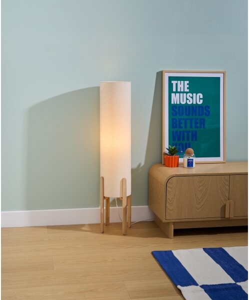 Atmosphera - Stojací lampa KEYAH 1xE27/25W/230V kaučukovník