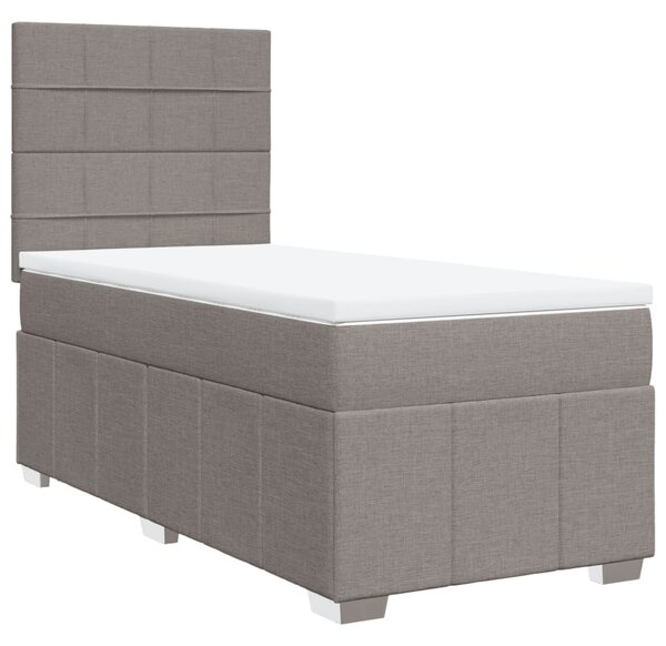 Box spring postel s matrací taupe 100 x 200 cm textil 3293883