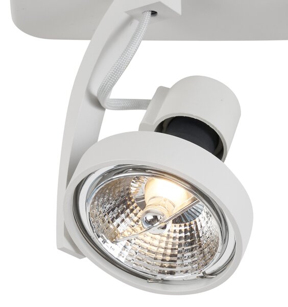 Designový stropní reflektor bílý GU10 70mm 2-světelný nastavitelný - Vo