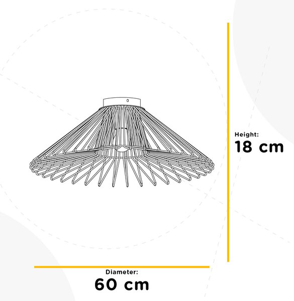 STROPNÍ SVÍTIDLO, 60/22 cm - Online Only svítidla, Online Only