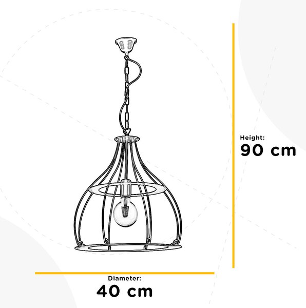 ZÁVĚSNÉ SVÍTIDLO, 40/90 cm - Online Only svítidla, Online Only
