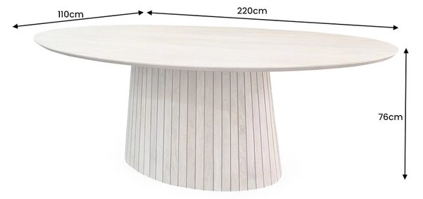 Jídelní stůl oválný ART DECO 220 CM masiv mango Nábytek | Jídelní prostory | Jídelní stoly | Kulaté