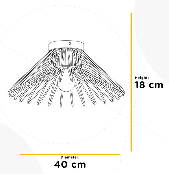 STROPNÍ SVÍTIDLO, 40/18 cm - Online Only svítidla, Online Only