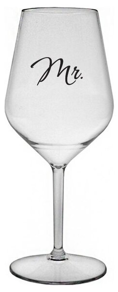 MR. - čirá nerozbitná sklenička na víno 470 ml
