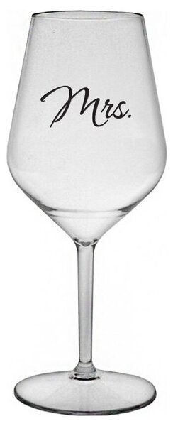 MRS. - čirá nerozbitná sklenička na víno 470 ml