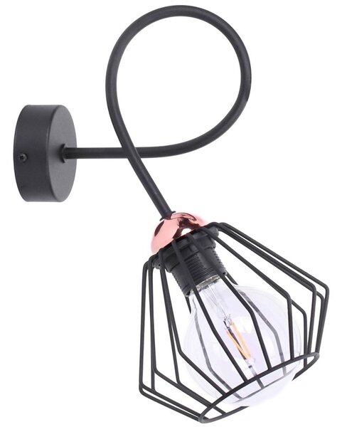 Nástěnné svítidlo Nuvola, 1x drátěné stínítko (výběr ze 2 barev), (výběr ze 4 tvarů stínítka), c