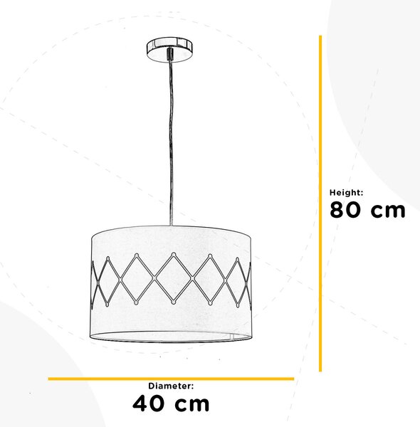 ZÁVĚSNÉ SVÍTIDLO, 40/40/80 cm - Online Only svítidla, Online Only