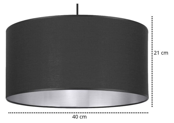 Závěsné svítidlo Shade, 1x textilní stínítko (výběr ze 2 barev), (výběr ze 3 barev konstrukce), (fi 40cm), ch