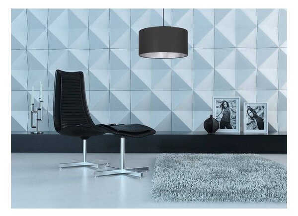 Závěsné svítidlo Shade, 1x textilní stínítko (výběr ze 2 barev), (výběr ze 3 barev konstrukce), (fi 40cm), ch