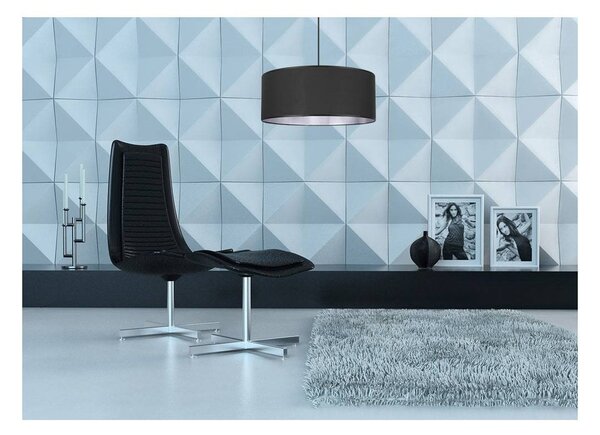 Závěsné svítidlo Shade, 1x textilní stínítko (výběr ze 2 barev), (výběr ze 3 barev konstrukce), (fi 50cm), ch