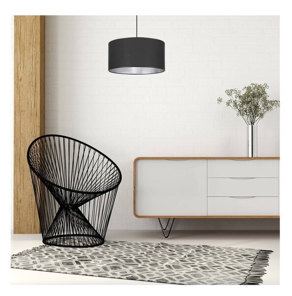 Závěsné svítidlo Shade, 1x textilní stínítko (výběr ze 2 barev), (výběr ze 3 barev konstrukce), (fi 40cm), ch