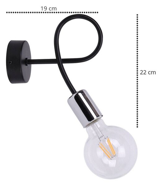 Nástěnné svítidlo Edison, výběr ze 3 barev