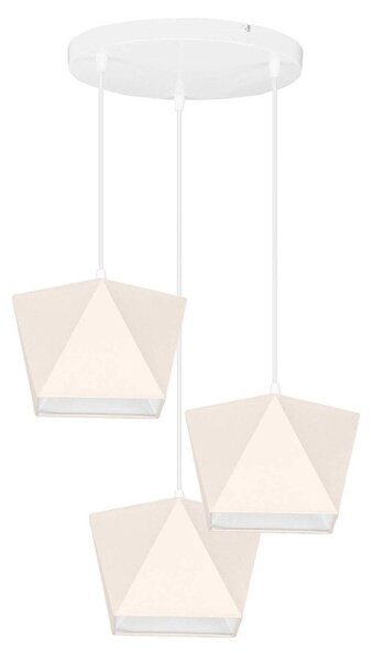 Závěsné svítidlo Diamond, 3x textilní stínítko (mix 6 barev), (výběr ze 3 barev konstrukce), o