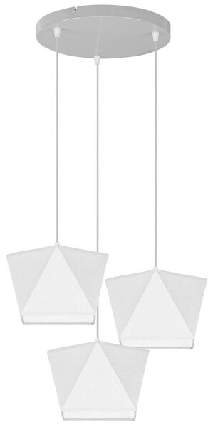 Závěsné svítidlo Diamond, 3x textilní stínítko (mix 6 barev), (výběr ze 3 barev konstrukce), o