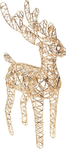 LED vánoční dekorace Sob zlatý – kovový/zlatý, 34 cm, s časovačem