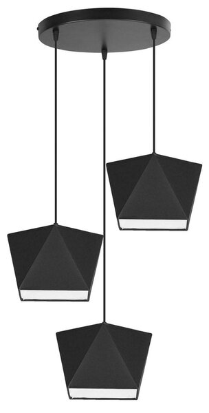 Závěsné svítidlo Diamond, 3x textilní stínítko (mix 6 barev), (výběr ze 3 barev konstrukce), o