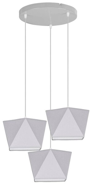 Závěsné svítidlo Diamond, 3x textilní stínítko (mix 6 barev), (výběr ze 3 barev konstrukce), o