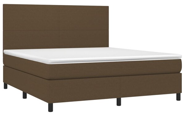 Box spring postel s matrací tmavě hnědá 180x200 cm textil 3141636