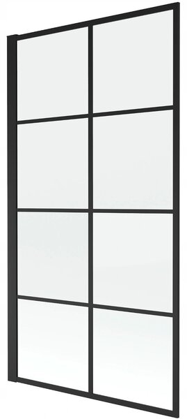 Vanová zástěna 70x140 čiré sklo černý profil