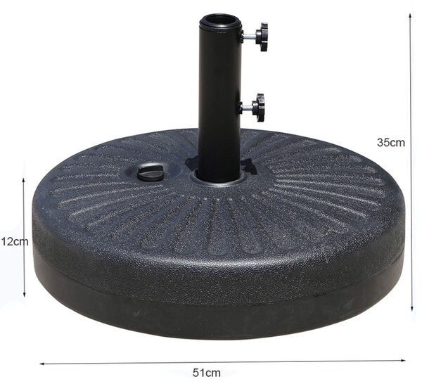 Ak furniture Podstavec pod slunečník UB51 černý
