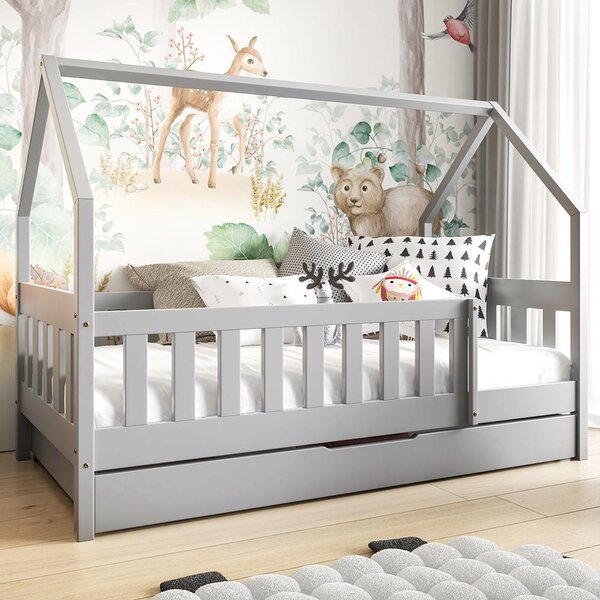 Jednolůžko dětská postel LENA | 80x160 cm | s roštem | šedá | UNI PROVEDENÍ