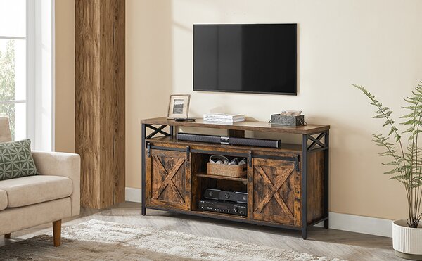 TV stolek Houseland Levit hnědý/černý