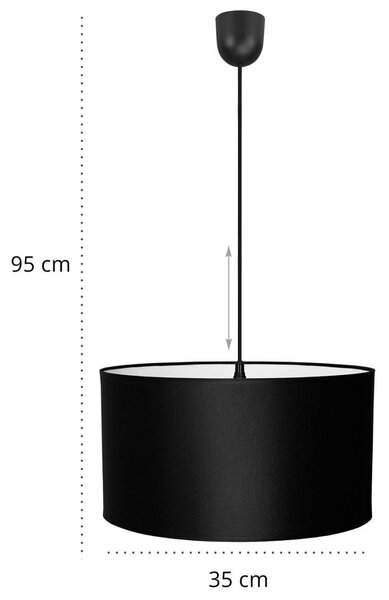 Závěsné svítidlo Indigo, 1x textilní stínítko (výběr ze 7 barev), (výběr ze 3 barev), (fi 35cm), lp