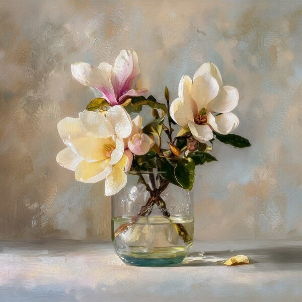 Tištěný obraz na plátně 32x32 cm Magnolias – Styler