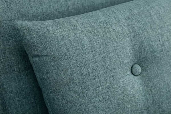 Designová rozkládací pohovka Bleddyn 140 cm petrolejový samet