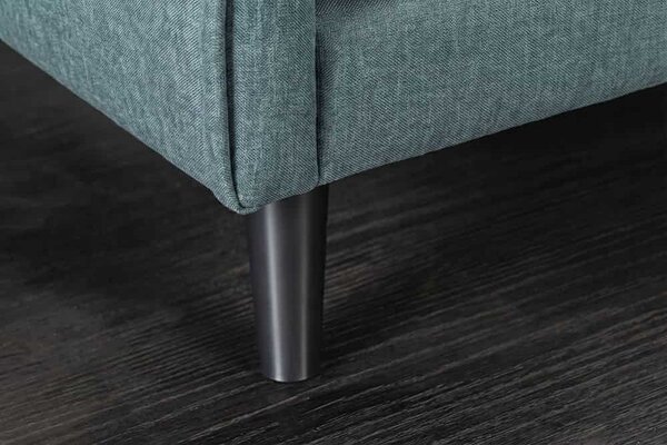 Designová rozkládací pohovka Bleddyn 140 cm petrolejový samet
