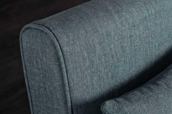 Designová rozkládací pohovka Bleddyn 140 cm petrolejový samet