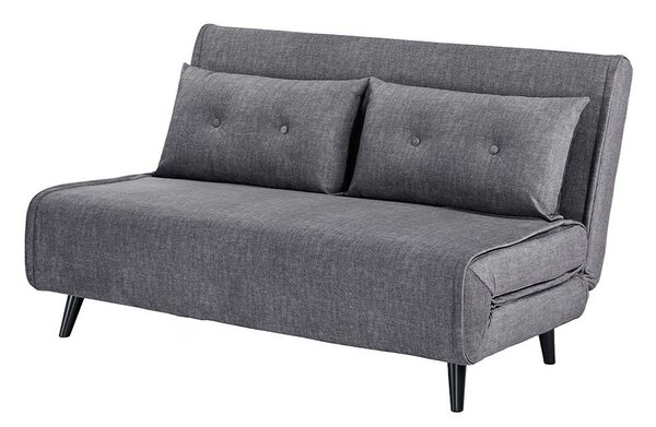Designová rozkládací pohovka Bleddyn 140 cm šedý samet