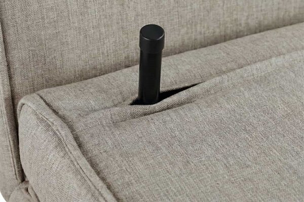 Designová rozkládací pohovka Bleddyn 140 cm šampaňský samet