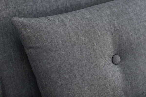 Designová rozkládací pohovka Bleddyn 140 cm šedý samet