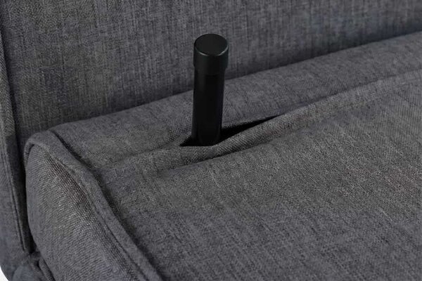 Designová rozkládací pohovka Bleddyn 140 cm šedý samet
