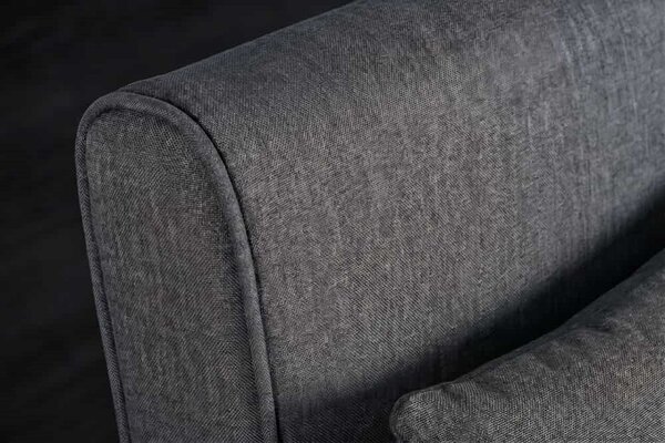Designová rozkládací pohovka Bleddyn 140 cm šedý samet