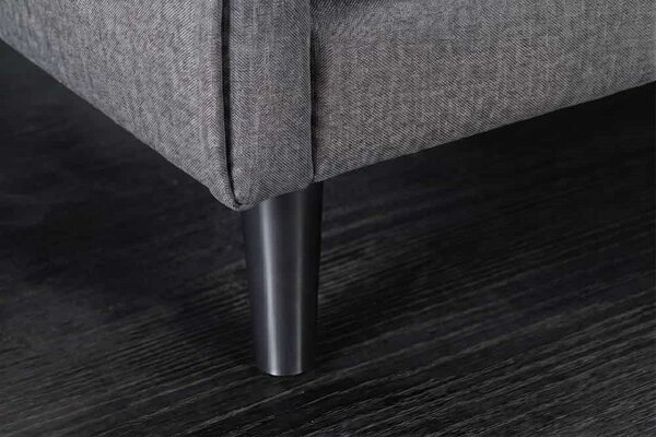 Designová rozkládací pohovka Bleddyn 140 cm šedý samet