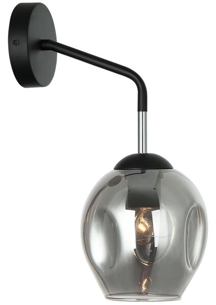 ITALUX WL-30843-1 BK+SG - Nástěnné svítidlo BORGO 1xE27/40W/230V černá