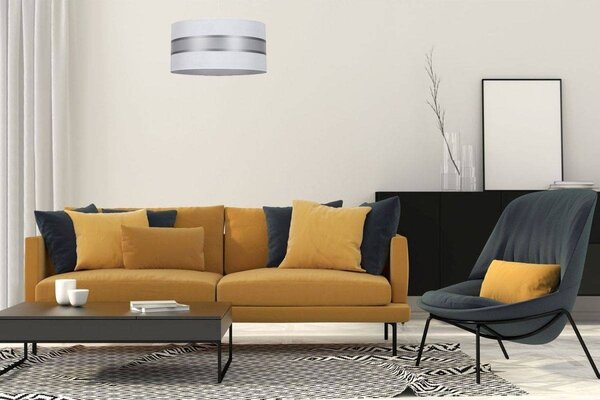Závěsné svítidlo Elegance, 1x textilní stínítko (výběr z 5 barev), (výběr ze 3 barev konstrukce), (fi 40cm)