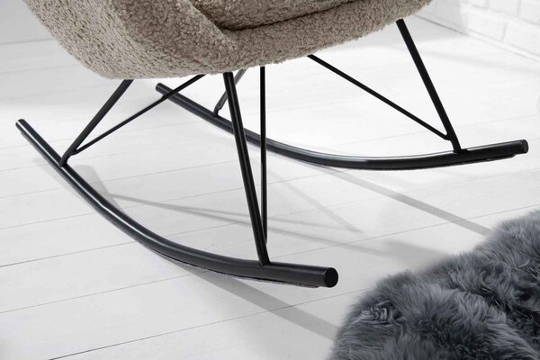 Designové houpací křeslo Sweden šedo-béžové