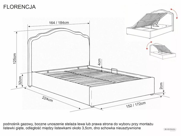 Manželská postel 140 cm Florna (béžová)
