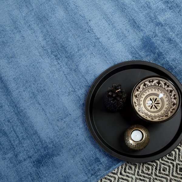 Obsession, Ručně tkaný kusový koberec Maori 220 Denim, 160x230, modrá, obývací pokoj
