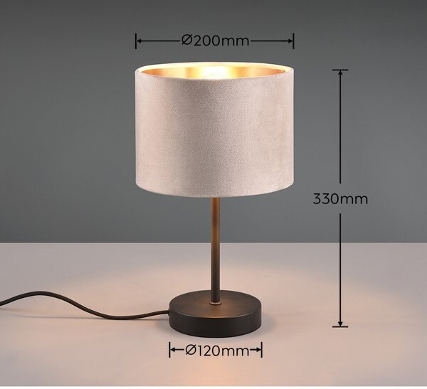 Černo-béžová stolní lampa (výška 33 cm) Julieta – Trio