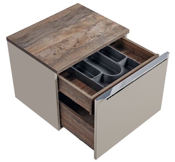 Koupelnová skříňka s deskou SANTA Fe Taupe D60/1 | 60 cm