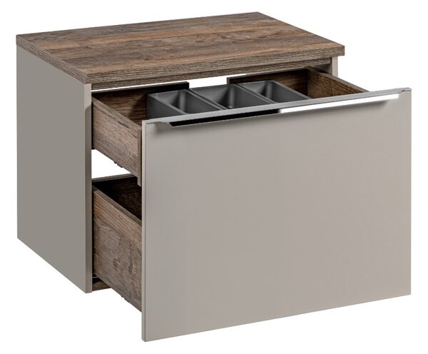 Koupelnová skříňka s deskou SANTA Fe Taupe D60/1 | 60 cm