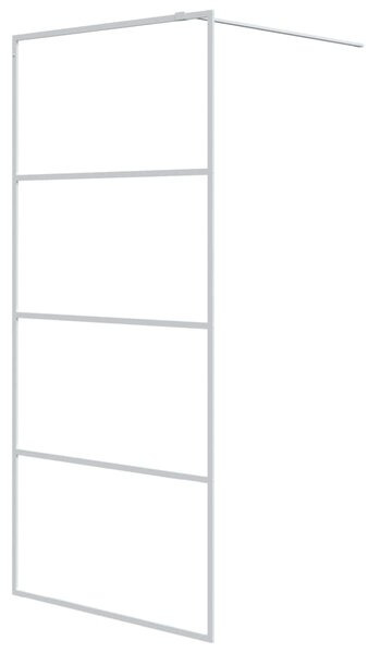 Sprchová zástěna walk-in bílá 90 x 195 cm čiré ESG sklo 152141